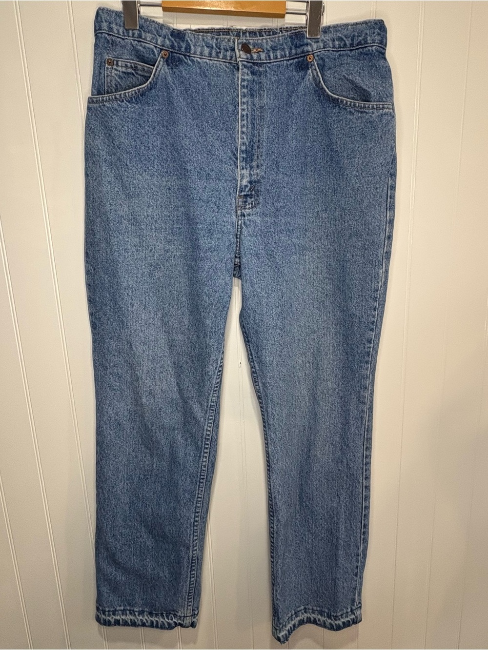 Levi's 619 Vintage Orange Tab High Waisted Straight Leg Medium Wash Jeans